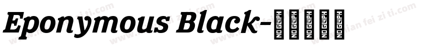 Eponymous Black字体转换